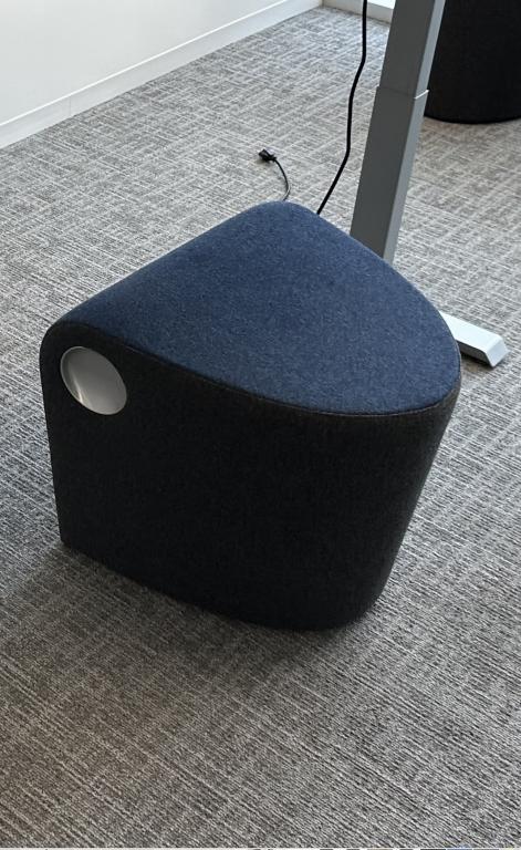 Hightower Slate Grey Gimbal Ottoman