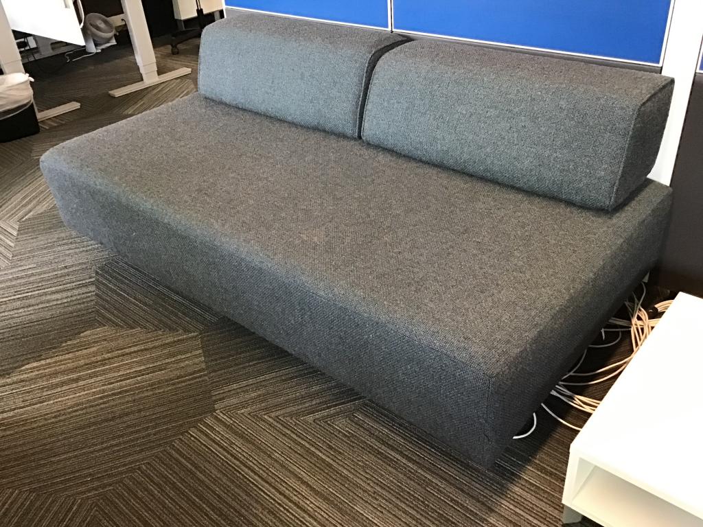 Allsteel Grey Modern Collaboration Couch Open