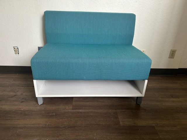 Allsteel Teal Modular Seating with Shelf