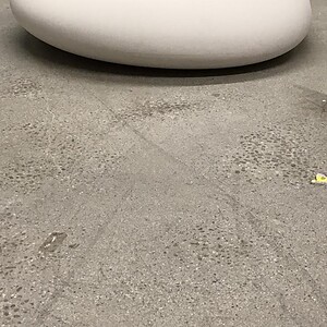 Modern Vondom Stone coffee table with matte white finish and glass top.
