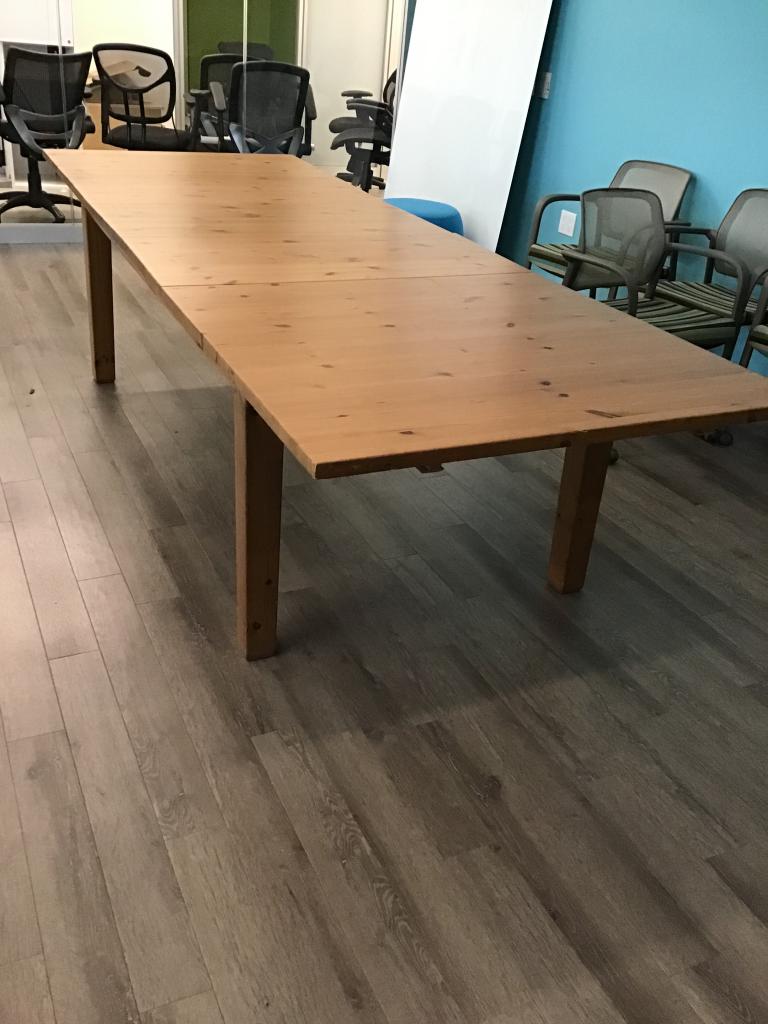 Natural Lightwood Table 10ftx4ft 4 legs