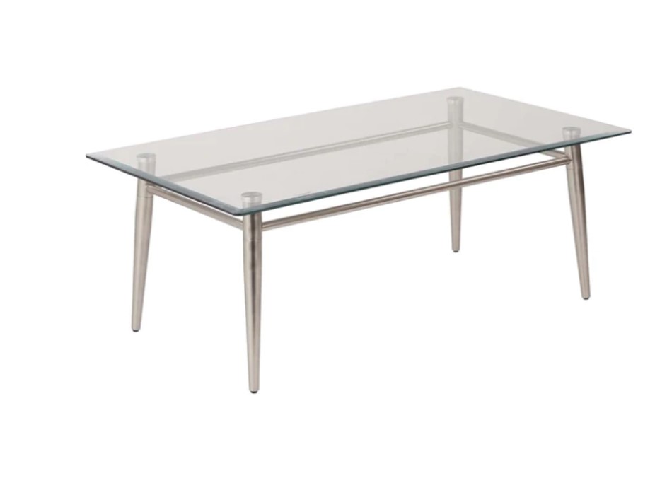 42inW Brooklyn Clear Tempered Glass table
