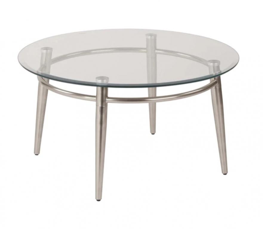 30inW Brooklyn Clear Tempered Glass table
