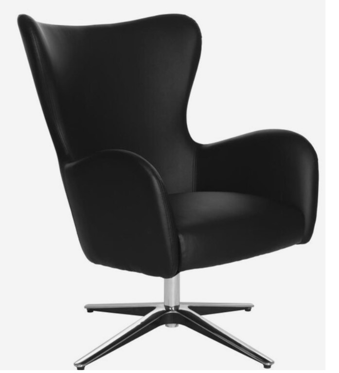 Look Inspired Swivel Chair with Aluminum Base