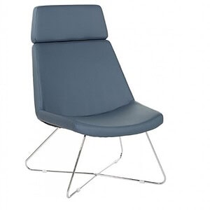Comfortable lounge chair with molded foam seat and backrest for modern interior spaces.