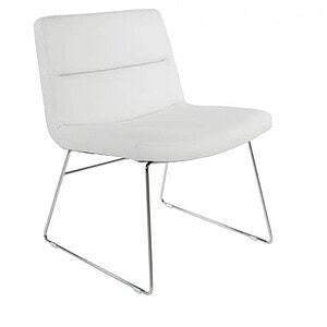 Comfortable sled lounge chair with padded seat and backrest for modern relaxation. Perfect for livin.