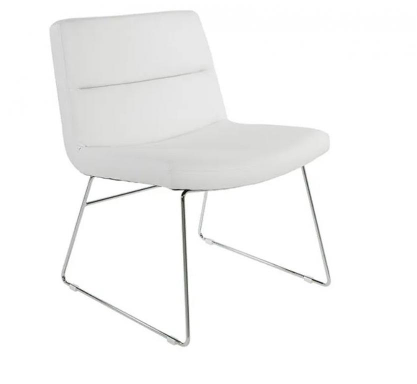 Sled Lounge Chair W/ Padded seat and back