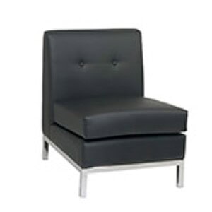 Armless Wall Street modular chair for office and lounge spaces.