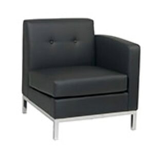 Stylish black armchair with sleek design, perfect for office or lounge areas.