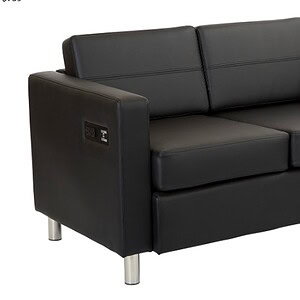 Atlantic Loveseat in Dillon Fabric for modern living rooms.