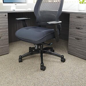 Ergonomic mesh back and seat for enhanced comfort and breathability. Perfect for office work and lon.
