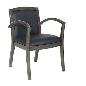 Elegant Napa guest chair with full cushion, available in five finishes for versatile office or recep.
