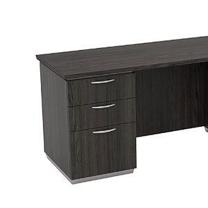 Double Ped Desk Credenza in Tuxedo finish for professional office spaces.