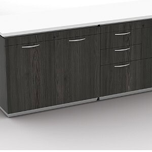 Tuxedo multifile storage credenza, 72-inch wide, modern office furniture.