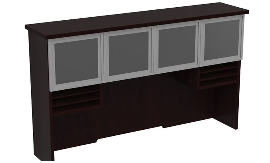 Tuxedo Hutch with Glass/ Aluminum Doors