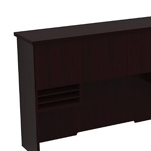 Tuxedo 72" hutch featuring elegant wood doors, ideal for office or home storage solutions.