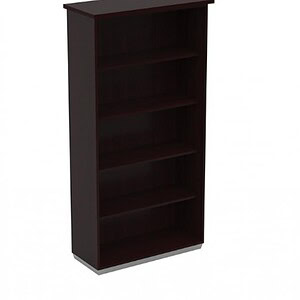 Tuxedo 5 Shelf Bookcase - Elegant dark wood storage for home or office. Perfect for books, decor, an.