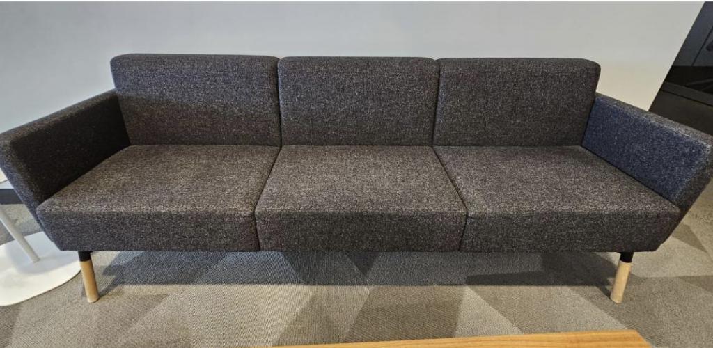 Hightower grey slanted wood legs 7ft sofa