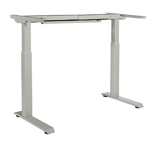 Height adjustable desk base with 2 legs for ergonomic workspace setup.