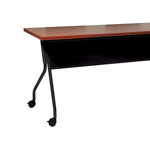 Nesting table with 72x24 inch top and 29.5-inch height, available in 7 finishes for versatile worksp.