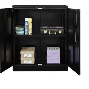 Quality 42-inch storage cabinet with adjustable shelves for versatile storage solutions.