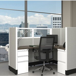 Shape Workstation 53H with Glass for Office Spaces.