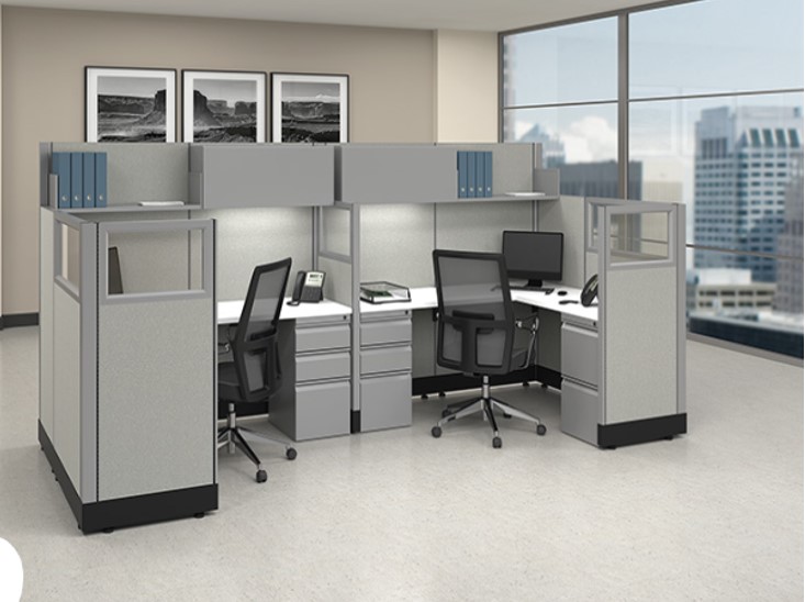 12X6 DOUBLE L-SHAPE WORKSTATION