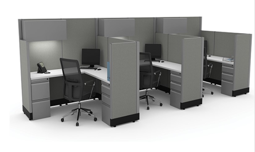 3-PACK, 6X6 L-SHAPE WORKSTATIONS