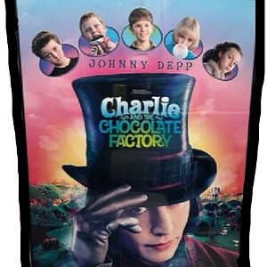 Charlie and the Chocolate Factory movie poster with Johnny Depp, 27x40 inches.
