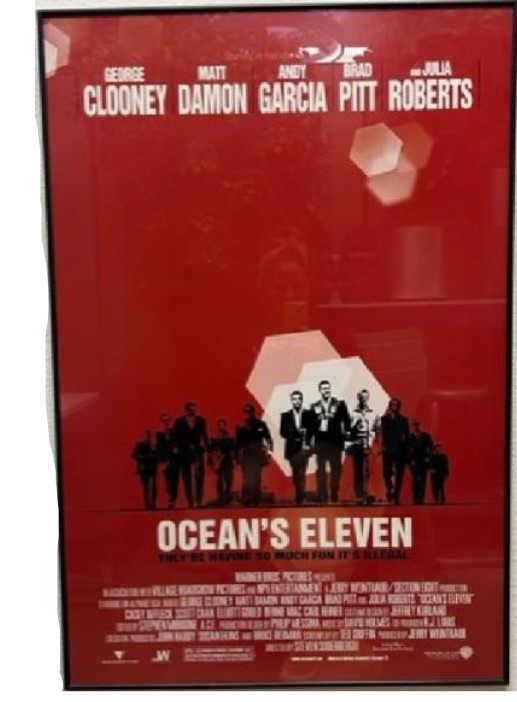 Ocean's Eleven Framed Movie Posters 27inx40in