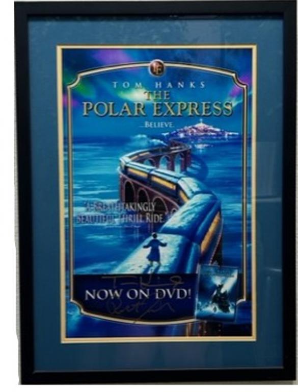 Polar Express signed poster by Tom Hanks