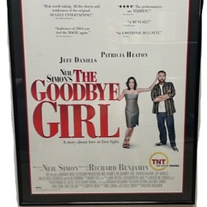The Goodbye Girl movie poster framed for display.