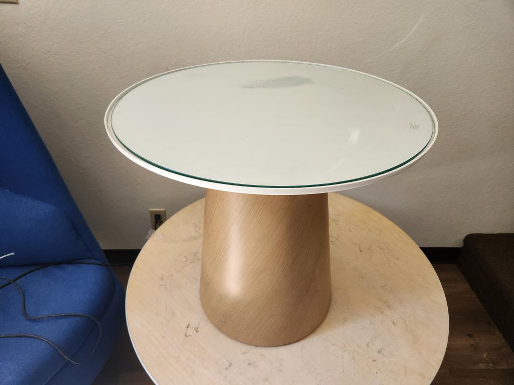 Steelcase Turnstone Campfire Table with Glass