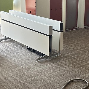 Benching power beams by Steelcase, 6 feet wide, ideal for office workstations and collaborative spac.