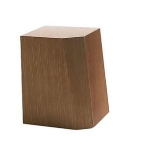 Embossed wood occasional table with a natural tree pattern, perfect for modern living spaces. Crafte.