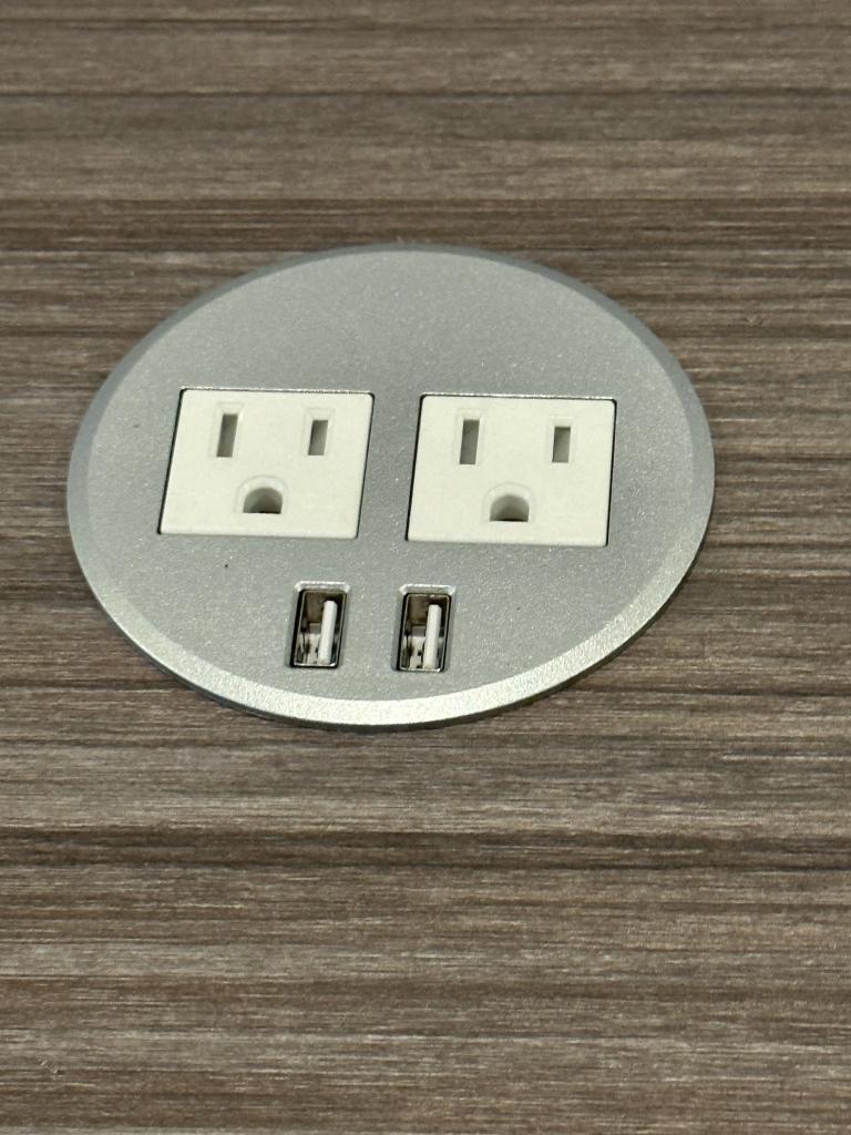 3 Inch circular power grommet with dual usb