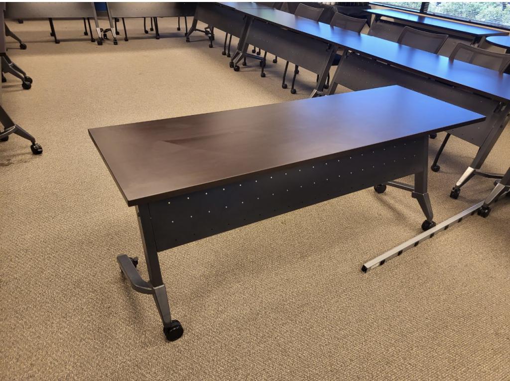 6x2 Espresso Nesting Table with modesty