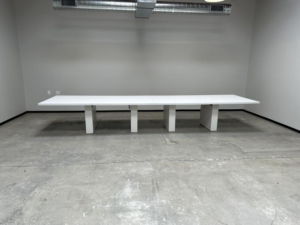 16x4 foot Steelcase Payback table with power