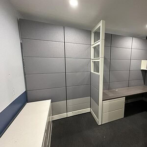 Wall room divider for office privacy and space separation.