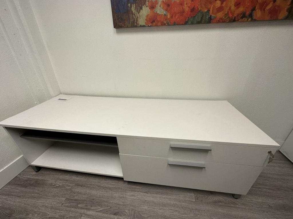 Steelcase white 6x2 credenza lateral & shelf