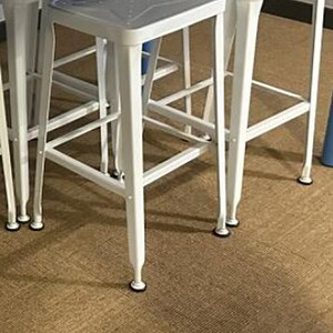 White square bar height stool for modern kitchen or bar area. Durable, stylish, and perfect for casu.