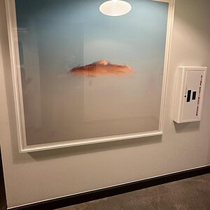 Cloud art framed print for modern interior decor.