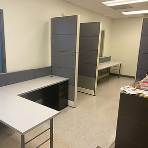 Ethospace 6x6 or 5x5 custom cubicles for modern office spaces.
