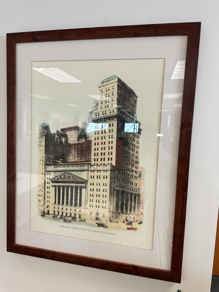 The New York Stock Exchange Framed Art 20thC.