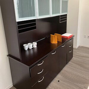 Credenza with Hutch for Office Storage & Organization.