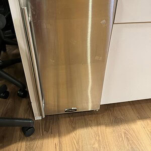 Under counter commercial ice machine with stainless steel finish for optimal durability.