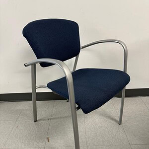 Brayton International blue stacking chair for office or conference rooms.