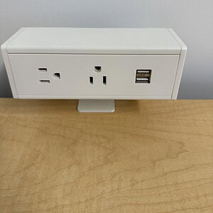 USB & Power Outlet for Herman Miller Desk Setup.