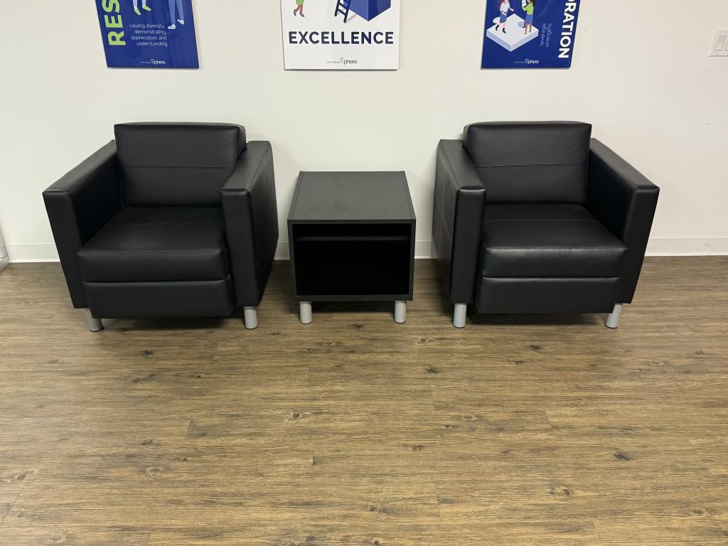 OFS Black Club Commercial Lounge Chair