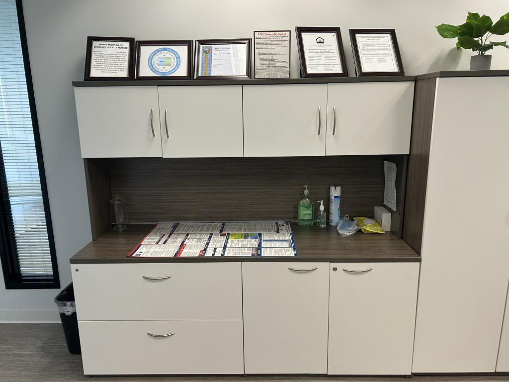 OFS Driftwood-White Credenza Hutch 6ftW 2ftD